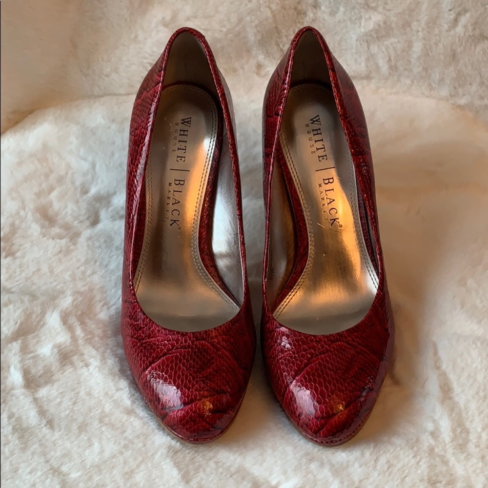 Red Snake Skin Heels
